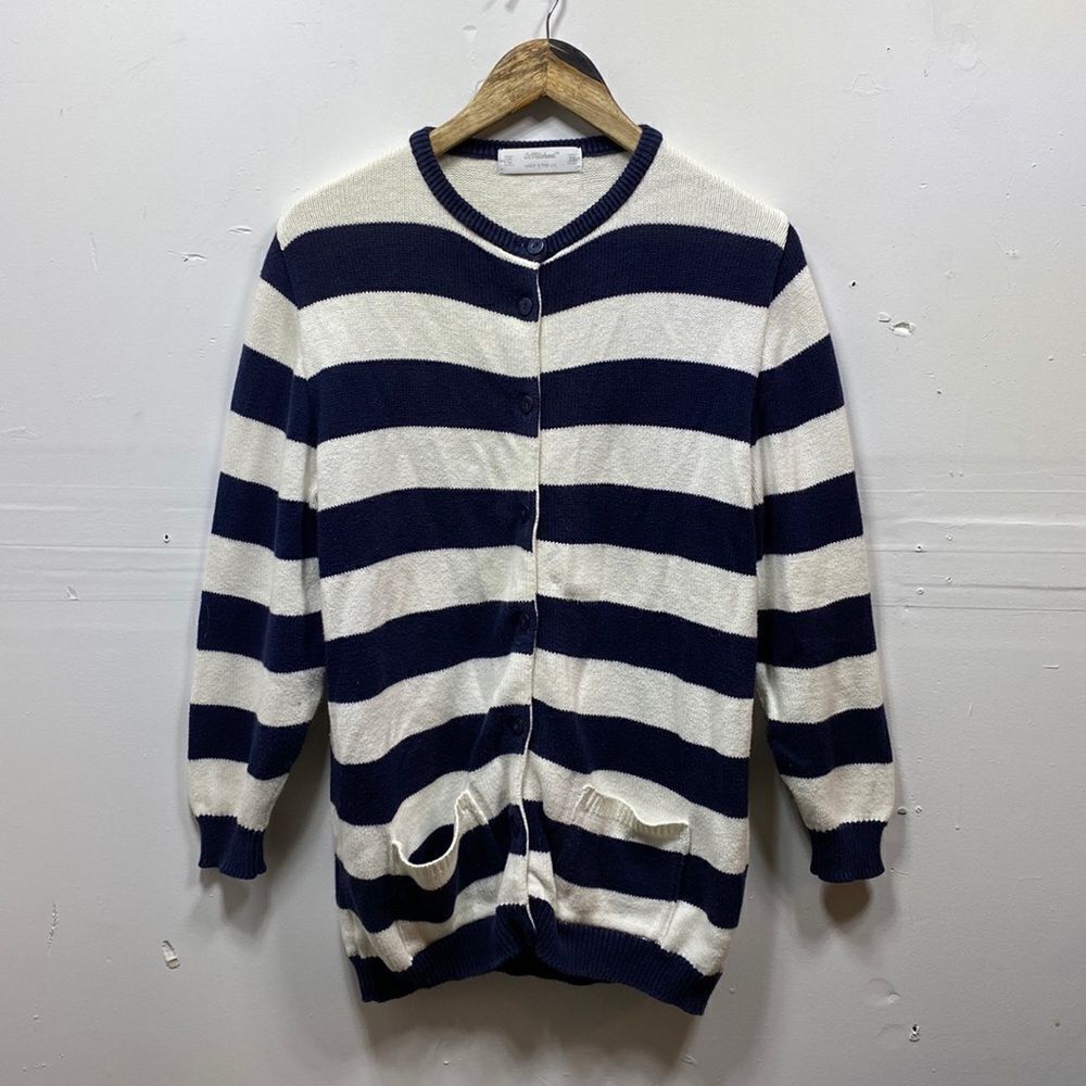 St. Michael Striped Cardigan Size 10